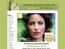 Tablet Screenshot of elizabethadamsalon.com